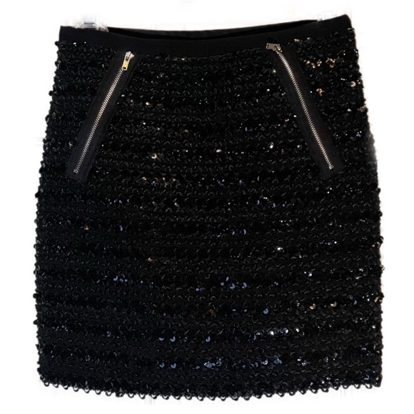 Sans Souci Black Sequin Mini Skirt - Picture 1 of 1